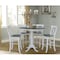 International Concepts Round 36 in Rd Extend Dining Table, 4 X-back Bar Ht Stools, White/Heather Gray, 36 W, 48 L, 41.3 in H K05-36RXT-6B-S6133-4 - alternate 2